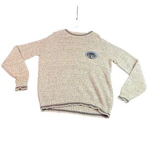 VTG Shenandoah Deer Patch‎ Knit Sweater Crewneck Pullover Neutral Toned Mens M